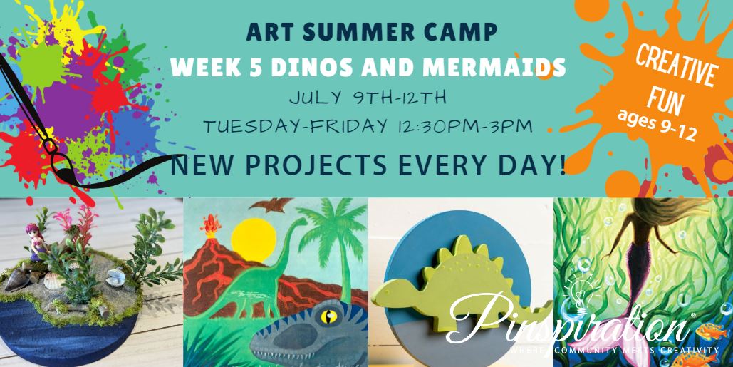 Art Summer Camp Week 5: Dinos and Mermaids