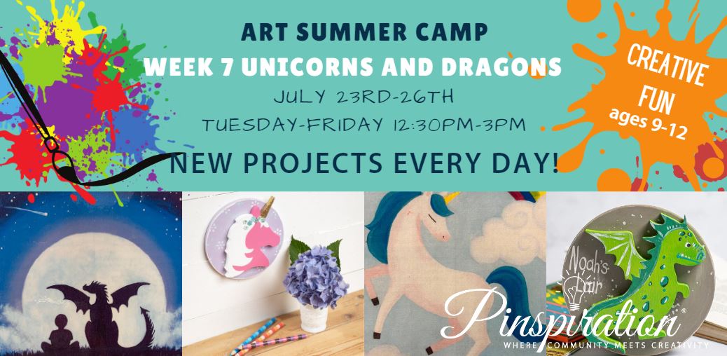 Art Summer Camp Week 7: Unicorns and Dragons